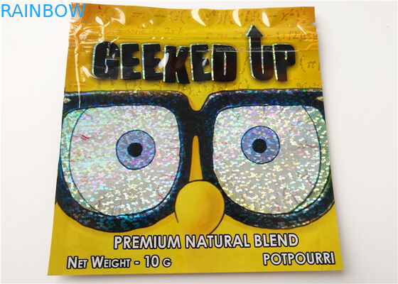 Resealable Kruiden de Wierook van THC Verpakking, Plastic Ritssluitingszakken voor Pil Verpakking