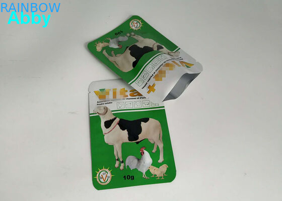 Quad Seal tear pet food pouch maatmaat voor kip / runderen / schapenvoer