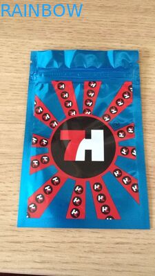 De glanzende Folie Plastic Ritssluiting doet 7h-Douaneetiket in zakken dat voor CBD-Zadencapsules wordt gedrukt