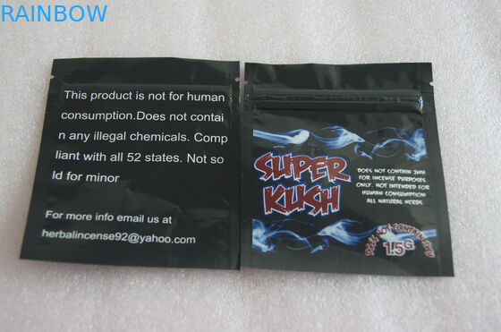 Hoge Barrière Kruidenwierook Verpakking, PE Materiële Plastic Ritssluitingszakken