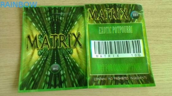 Ravure die Drie Zij de Foliemateriaal van Mylar van de Verbindingszak met het Hoogste Handvat van Ipper drukken