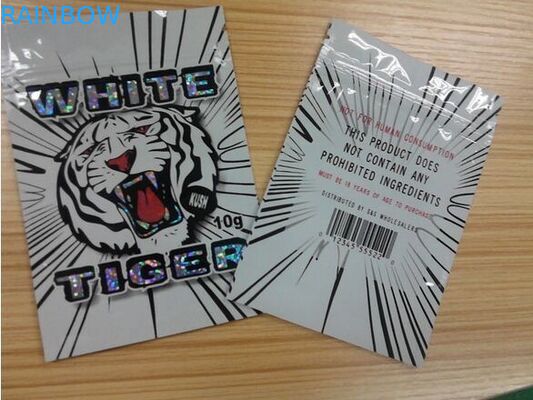 Ravure die Drie Zij de Foliemateriaal van Mylar van de Verbindingszak met het Hoogste Handvat van Ipper drukken