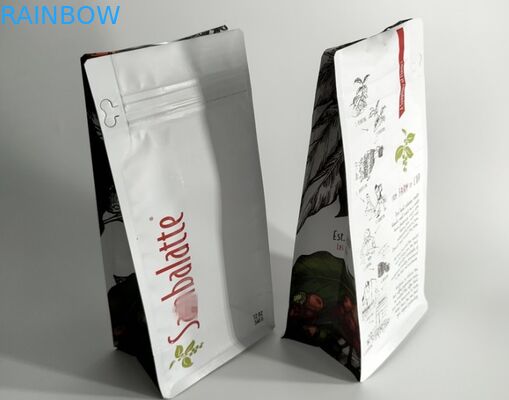 Vlakke Vierkante Plastic Zakken die Blokbodem voor Industriële Koffie verpakken