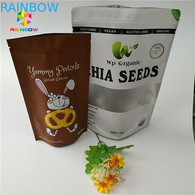 Tribune van de het Poeder Droge Noot van de voedselrang de Eiwit op de Transparante Verpakkende Zak van de Ritssluitingszak