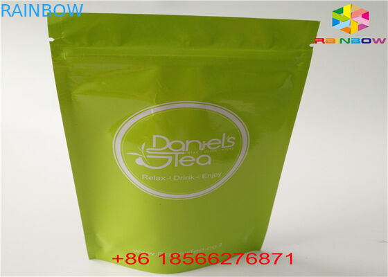 De aluminiumfolie doet Plastic Zakken in zakken die Kant Drie verpakken die met Hoogste Ritssluiting wordt verzegeld