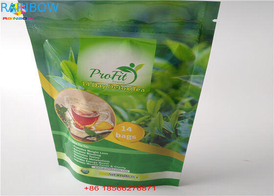 De aluminiumfolie doet Plastic Zakken in zakken die Kant Drie verpakken die met Hoogste Ritssluiting wordt verzegeld