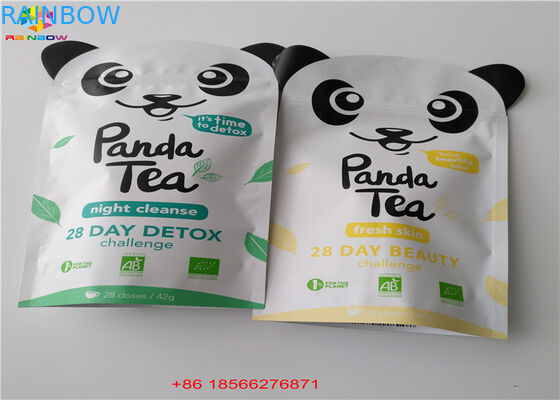 De aluminiumfolie doet Plastic Zakken in zakken die Kant Drie verpakken die met Hoogste Ritssluiting wordt verzegeld