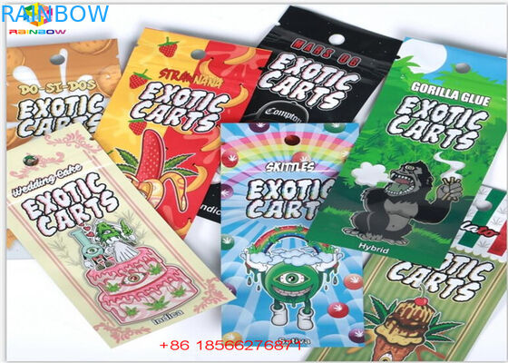 SGS Kruiden van de Folievape van het Wierook Verpakkende Hologram van de Patroon Minimylar de Ritssluitingszakken