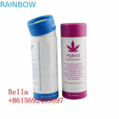 Rond CBD-Oliedocument Vakje Verpakkend Buis Cilindrisch Vorm Aangepast Embleem voor Kruiden