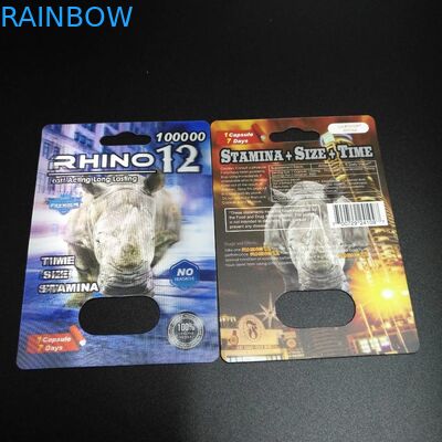 Geen Pak die van de Hoofdpijnblaar Seksuele Rinoceros 69 verpakken van de Pillencapsule de Doos van de Pakketkaart