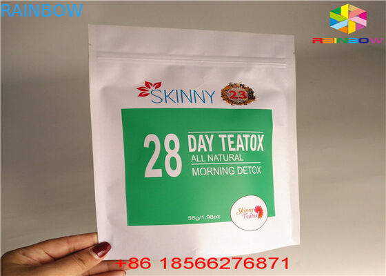 De Tribune van de Matchathee op Document van Kraftpapier van de Ritssluitings het Zak Gelamineerde Materiële Aluminiumfolie Kringloop