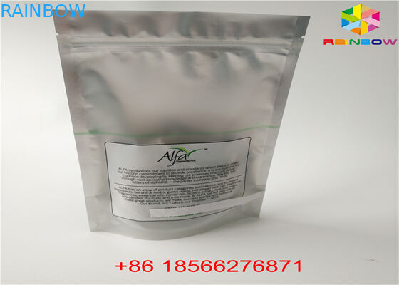 Glanzende Zilveren Tribune op van de de Folie de Verpakkende Zak van het Zakaluminium Duidelijke Kunststof