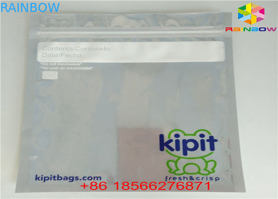 Glanzende Zilveren Tribune op van de de Folie de Verpakkende Zak van het Zakaluminium Duidelijke Kunststof