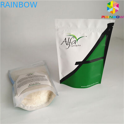 de douane uw Eigen de aluminiumfolie verpakkende zak van de Embleemdruk met van de de zakbodem van de bodemhoekplaat de Zakzakken ontruimt ritssluiting foilbag