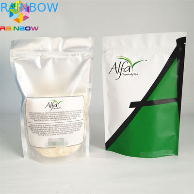 de douane uw Eigen de aluminiumfolie verpakkende zak van de Embleemdruk met van de de zakbodem van de bodemhoekplaat de Zakzakken ontruimt ritssluiting foilbag