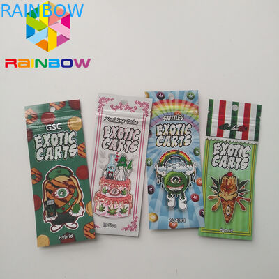 Holografische Vape-Patroon Plastic Zakken die de Olie Exotische Karren verpakken van Ritssluitingscbd