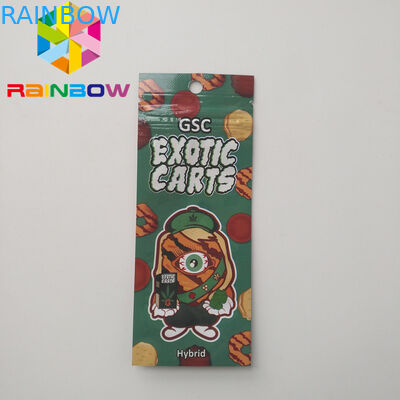 Holografische Vape-Patroon Plastic Zakken die de Olie Exotische Karren verpakken van Ritssluitingscbd