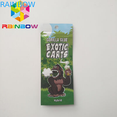 Holografische Vape-Patroon Plastic Zakken die de Olie Exotische Karren verpakken van Ritssluitingscbd