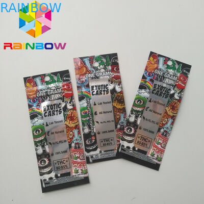 Holografische Vape-Patroon Plastic Zakken die de Olie Exotische Karren verpakken van Ritssluitingscbd