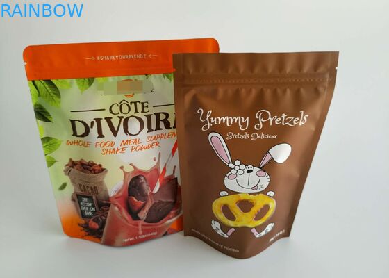 Aluminiumfolie gelamineerd Stand up k zakken Gedroogd rundvlees Snack verpakking Duurzaam