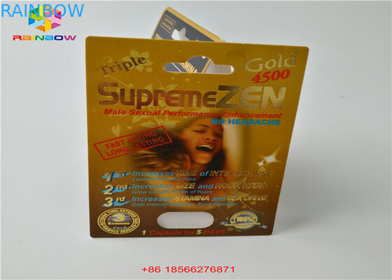 De Blaarkaart die van de geslachtspil 3D Vertoningsvakje Capsuledocument Vakje met Dubbel Gat verpakken