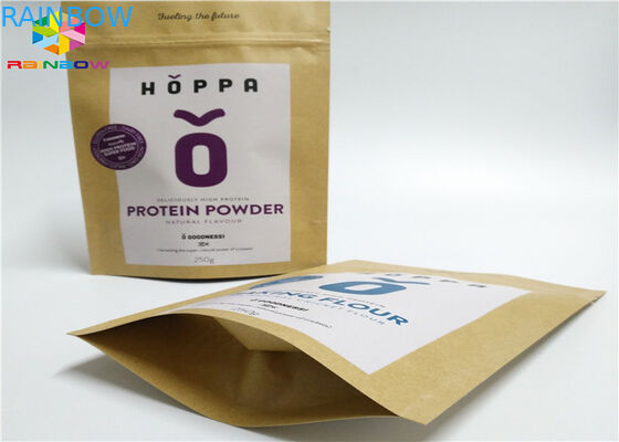 Kraftpapier Aangepaste Document van de de Ambachtsuiker van de Zakkennoot van het de Snackvoedsel het Venster Verpakkende Ritssluiting