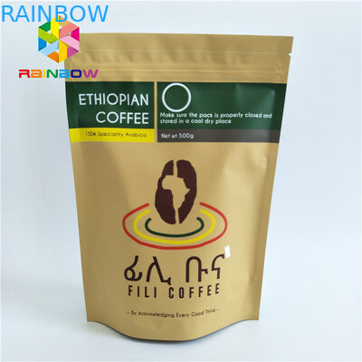 Gelamineerde Materiële Plastic Zakken die Ritssluitingstribune op Zakken met Één Manierklep verpakken