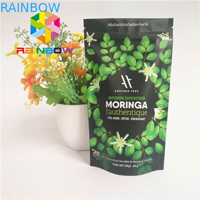 Tribune op Ritssluitings Plastic Zakken die Aluminiumfolie Gevoerd Matcha-Poeder Groen Theezakje verpakken