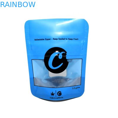 Gedrukte Foliezak die Recloseable verpakken het Bewijs van de de Zakgeur van 3,5 Gramkoekjes met Ritssluiting