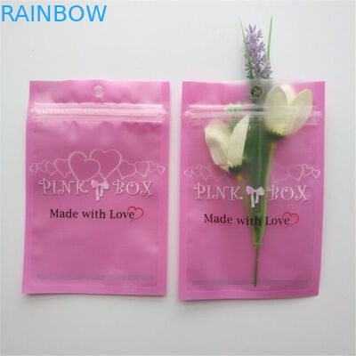 Resealable Kosmetische Verpakkende van de de Oorringenhalsband van de Zak Roze Wimper Zak van de de Juwelenritssluiting