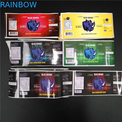 Transparant pvc krimpt de Streepjescode Metaal Holografisch van Kokeretiketten voor Vakje/Pillenfles