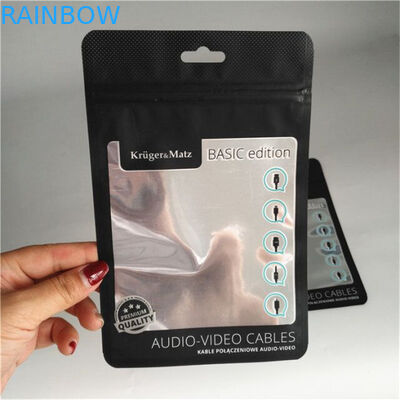 Van de de Foliezak van het steen Zwart Aluminium van het de Telefoongeval van de de Draadkabel Verpakkend de Ritssluitingsslot met Duidelijk Venster