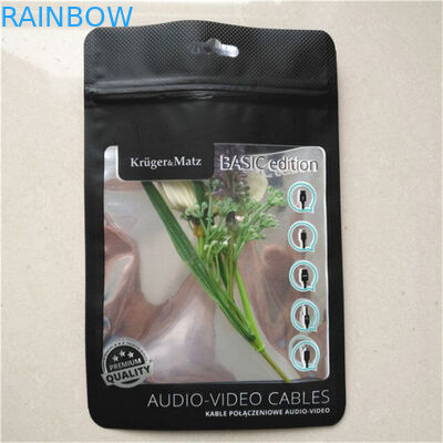 Van de de Foliezak van het steen Zwart Aluminium van het de Telefoongeval van de de Draadkabel Verpakkend de Ritssluitingsslot met Duidelijk Venster