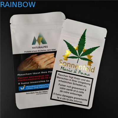 De Kruidenwierook die van THC CBD Gummies de Biologisch afbreekbare Witte Kraftpapier-Zakken van het Zakkenvoedsel verpakken