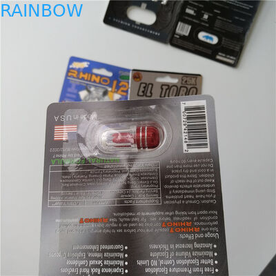 3D het Pak Verpakkende Douane Gedrukte Document van de Kaartblaar Kaartrinoceros 7 Jaguar 30000 het Pak van de Geslachtspil