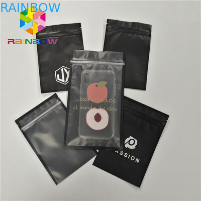 De douane drukte Drie Zijverbindings Plastic Zak voor de Verpakking van Telefoonshell met Ritssluiting en Duidelijke Voorzijde