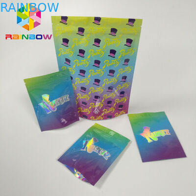 Vochtbestendige Tribune op van de de Zakkenruntz Kleurrijke Mylar Laser van de Ritssluitingszak het Hologramritssluiting