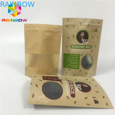 Kraftpapier-Document Ritssluitingstribune op de Zelftribune van de Zakkenaluminiumfolie Vochtbestendig voor Nootsnack