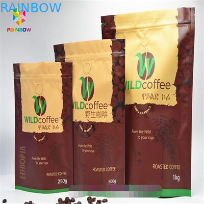 Resealable Aluminiumfolietribune op Ritssluitingszak, Gedrukte Ritssluitingszakken met Klep