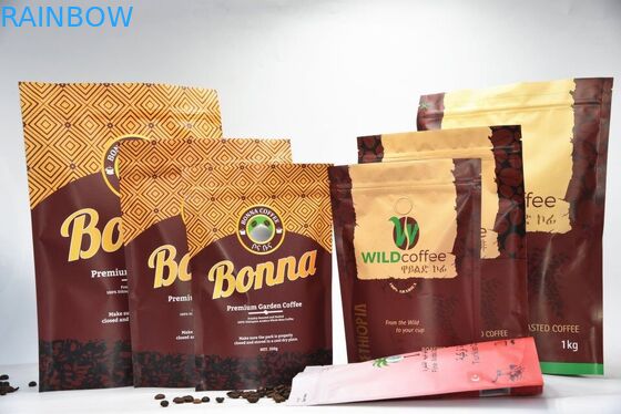 Resealable Aluminiumfolietribune op Ritssluitingszak, Gedrukte Ritssluitingszakken met Klep