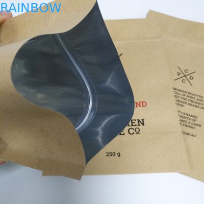 Van de het pakpapiersnack van kraftpapier de Zak Verpakkende Tribune op Zak Vlakke Bodem met Ritssluiting