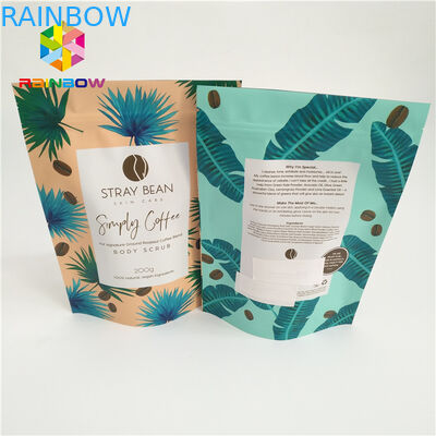 De gelamineerde de zaktribune van de folie bas ritssluiting op zak verpakkingsdouane drukte de zakken plastic hete verkoop van de plastic zakkenkoffie