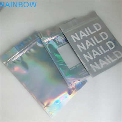 3 opgeruimde van de Foliemylar van de Verbindings Kosmetische Verpakkende Zak van de de Ritssluitingsrooktabak Vlakke de Omslagzak