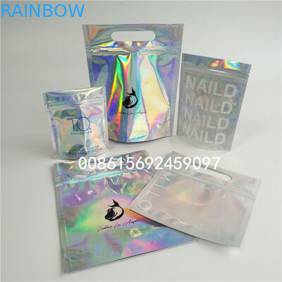De de Foliezak die van de gravuredruk Glanzend Lichaam verpakken schrobt Zakken met Ritssluiting/Duidelijk Venster