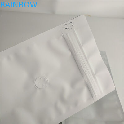 Vlakke het Voedsel van de Bodemzak Duidelijke Witte de Drukbovenkant die van de Verpakkingsfilm met Luchtklep vullen