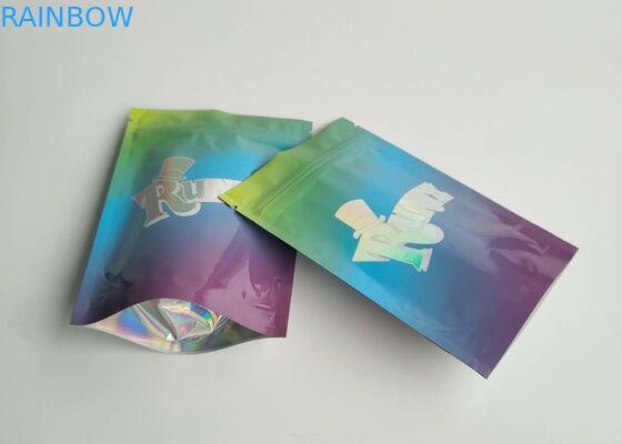 Vochtbestendige Plastic Zakken die duidelijk Venster Holografische Koekjes met Ritssluiting verpakken