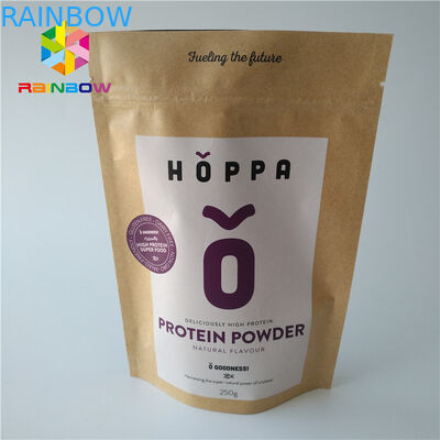 Van het de Zak Verpakkend Voedsel van de Eco Vriendschappelijk Folie van de de Rangritssluiting de Ambachtdocument van Kraftpapier Embleem Gedrukt