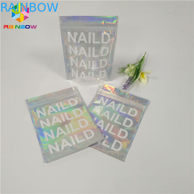 Hitte - van het Hologrammylar van de verbindings Kosmetische Verpakkende Zak Duidelijke de Ritssluitings Vlakke Kunststof