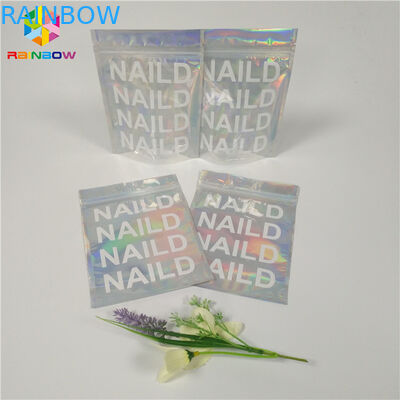 Hitte - van het Hologrammylar van de verbindings Kosmetische Verpakkende Zak Duidelijke de Ritssluitings Vlakke Kunststof