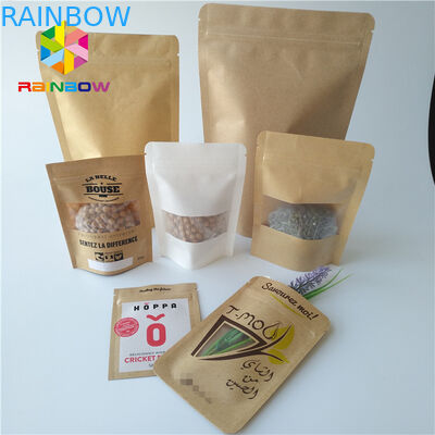 Opnieuw te gebruiken het Voedseltribune van Kraftpapier van de Snackzak Verpakkende Douane Gedrukte op Gediplomeerd Zaksgs